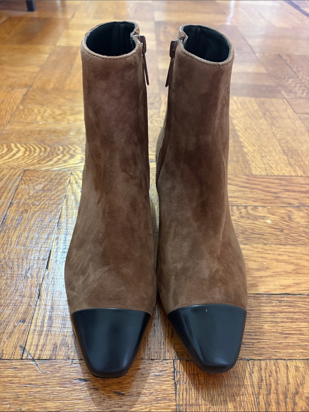 Veronica Beard Cecile Suede Cap Toe Booties